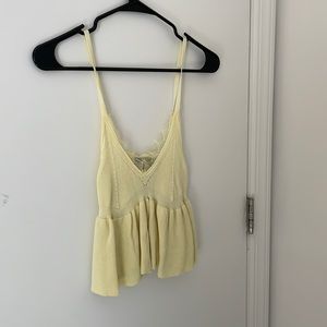 SUMER ZARA YELLOW KNIT TOP - S